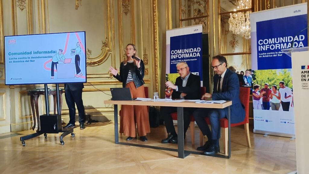 Presentación del proyecto Comunidad Informada, 25 de marzo de 2026, Embajada de Francia en Argentina.
